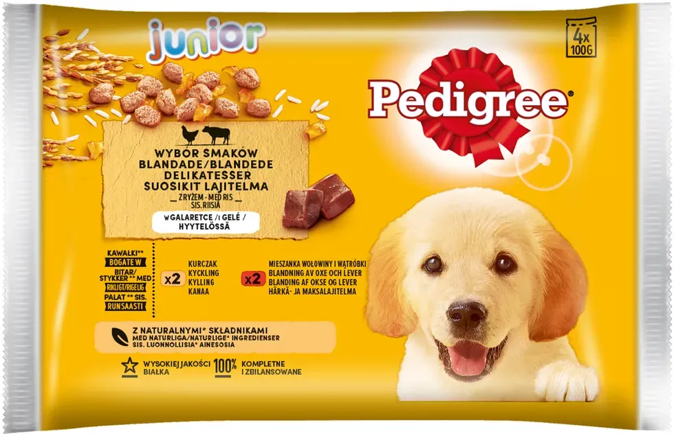 PEDIGREE JUNIOR Mit Huhn und Reis 4x100g (Rabatt für Stammkunden 3%)