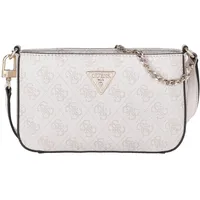 GUESS Henkeltasche Noelle Mini Top Zip Shoulder Bag bone logo