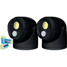 NORTHPOINT LED Batterie Spot Strahler 2er-Set Flutlicht mit Bewegungsmelder