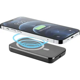 Cellular Line Cellularline Wireless power bank MAG 5000 mAh Powerbank USB Typ-C Kabelloses Laden Schwarz