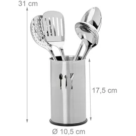 Relaxdays Küchenorganizer-Set Edelstahl 5-teilig