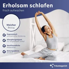 Cpt Ergonomische 7-Zonen Kaltschaum Matratzenauflage 180 x 200 cm weiß