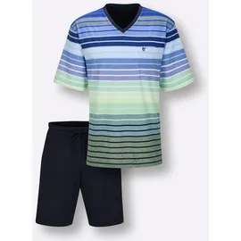 HAJO Shorty Geringelt Marine/Pistazie 56/58