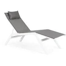 BIZZOTTO Krion Sonnenliege 200 x 66 x 105 cm Dunkelgrau