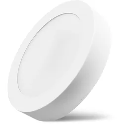 Braytron 12W LED Deckenleuchte Deckenlampe Panel-Aufputz Rund Ø 180 mm Kaltweiss-6400K