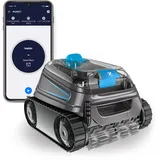 Automatischer Poolroboter Zodiac CNX 40 iQ, bis zu 12x6 m, reinigt Boden, Wände und Wasserlinie. App-Steuerung, Fernbedienung und Liftsystem. Inkl. 18 m Kabel und Transportwagen