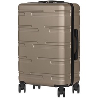 OCHNIK Mittlerer Koffer | Hartschalenkoffer | Material: ABS | Farbe: Gold | Größe: M | Abmessungen: 67 × 44 × 26 cm | Fassungsvermögen: 63 Liter | 4 Räder