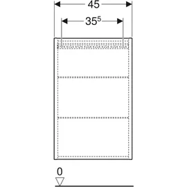 Geberit Hängeschrank 45x70x15cm, re, 1 Tür, 502318JH1