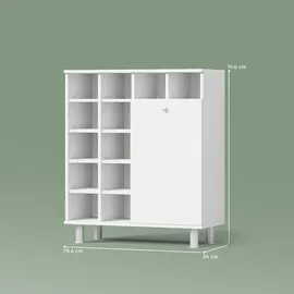 livinity® Badschrank 78,4 x 91,6 x 34 cm Weiß