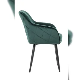 SalesFever Esszimmerstuhl | Samt |tannengrün | 381878