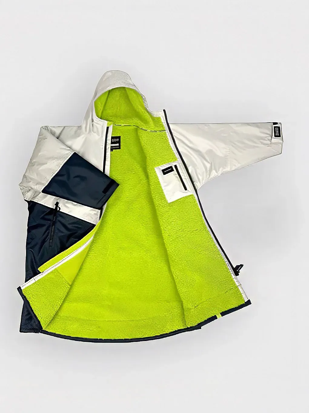 Dryrobe Advance Long Sleeve Surf Poncho anthracite lime Gr. S