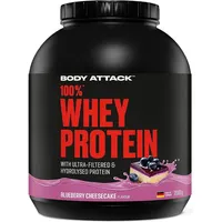 Body Attack 100% Whey Protein Blaubeere Käsekuchen Pulver 2000 g