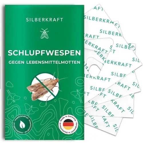 Schlupfwespen gegen Lebensmittelmotten: 3 Lieferungen je 4 Karten (12 Karten gesamt)
