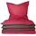SCHIESSER Doubleface Renforcé rot/anthrazit 135 x 200 cm + 80 x 80 cm
