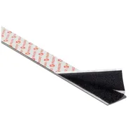 Velcro Klettband Selbstklebend, Haken & Flausch 20mm x1m Schwarz
