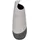 Dekohelden24 edle Moderne Deko Designer Keramik Vase wellenförmig in Silber-grau. Maße L/B/H: 12 x 12 x 32 cm.
