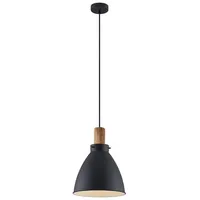 LINDBY Trebale, Pendelleuchte Black/Wood