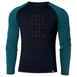 Ein schöner Fleck Erde Langarm-shirt Merino Kopf Frei nachtblau XL