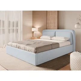 FEDVE Polsterbett, Silber, Textil, 140x200 cm, Schlafzimmer, Betten, Polsterbetten