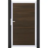 GROJA GroJaSolid Grande Tor Walnuss co-extrudiert 100x180 cm Rahmen EV1