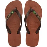 havaianas Brasil Logo Rust/Dark Brown 43