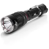 Maclean Brackets Maclean MCE220 LED Taschenlampe mit Fahrradhalter 3 Beleuchtungsmodi USB Wiederaufladbar 10W 800 Lumen, 10 W, Schwarz, 22 x 18 x 4 cm