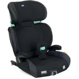 Chicco Quizy i-Size, Kindersitz 3-12 Jahre (100-150 cm), Mit Isofix-System, mit Liegeposition, Höhenverstellbar, mit gepolsterten Armlehnen und komfortablem Sitz, (15-36 kg), Gruppe 1/2/3, Schwarz