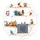 BOARTI Kinderregal Fußball 90 x 20 cm Holz weiß