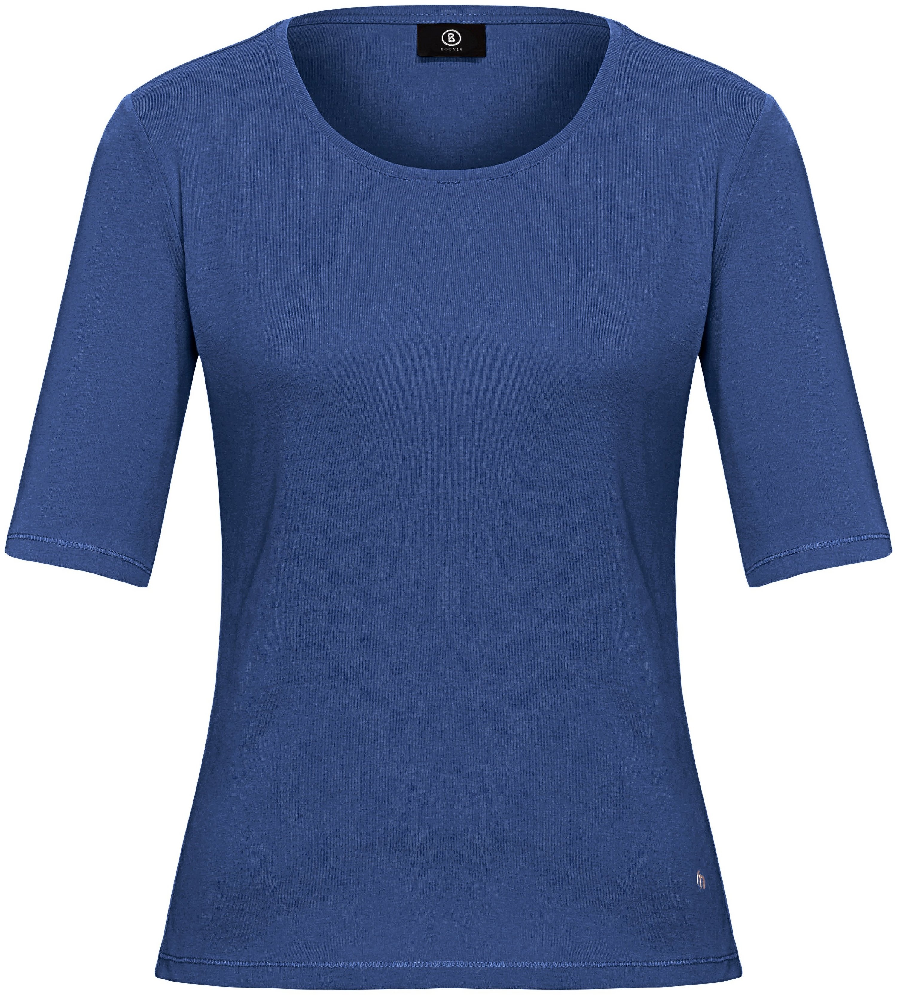 Rundhals-Shirt Modell Velvet Bogner blau