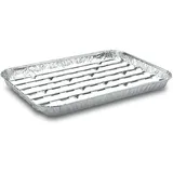 Alu-Grillpfannen Grillschalen BBQ, 34.4 x 22.4 mehrfach verwendbar, 3 Stk.
