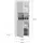 Möbel Boss Vitrine Skylight 60 x 148 x 37 cm Weiß