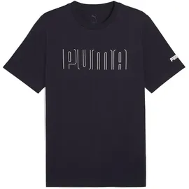 Puma Unisex Sport Graphic Tee T-Shirts, New Navy, S