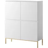 Selsey Highboard Weiß Goldene Beine Bemmi - Sideboards, Highboards