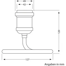 ledscom.de Tischlampe RETRA, Schalter, schwarz, 1x E27 max. 60W
