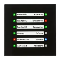 MDT SCN-GLED1S.01 KNX Glas LED Anzeige Schwarz SCNGLED1S01