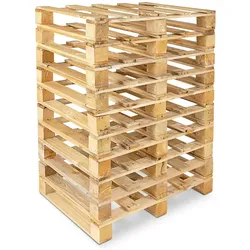 BRB 10x Holz-Einwegpalette im halben Euromaß, Einwegpalette, Halbpalette 800x600x135 mm