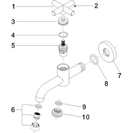 Dornbracht Tara Auslaufventil Kaltwasser Dark Platinum matt