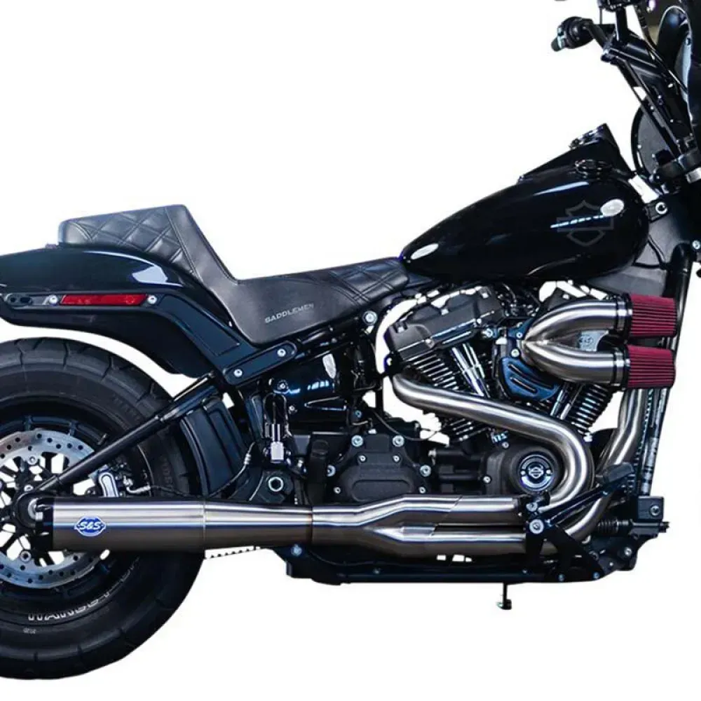 S&s Cycle 2-1 Harley Davidson Flde 1750 Abs Softail Deluxe 107 Ref:550-0996b Nicht Homologiertes Vollständiges Auspuffsystem - Not Homologated