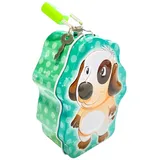 Spardose aus Metall, Tiere, lustig, mit Schloss und Schlüssel, Größe für Jungen und Mädchen (Spardose Katze, Bär, Panda, Frosch, Schloss) (Hund)