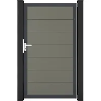 GROJA Solid Grande Steckzauntor 100 x 180 cm Grau Rahmen DB703
