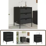 Vidaxl - Gartenschrank Schwarz 55x59x80 cm Poly Rattan - Outdoor-Schrank - Gartenschrank - Stauraum - Gartenorganisation - Polyrattan