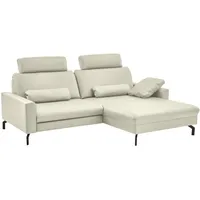 die planbar Ecksofa DIE PLANBAR "PN-EM20028 L-Form mit Kopfstützen", weiß, B:248cm H:114cm T:179cm, Sofas, Ecksofa, wahlweise mit motorischem Canape