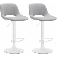 CLP 2er Set Barhocker Camden I Stoff-Bezug