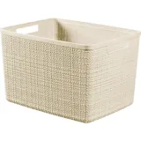 Curver Jute 100% Kunststoff Recycelt Rechteckig, Weiss Rot, L: 20 l (20 l)