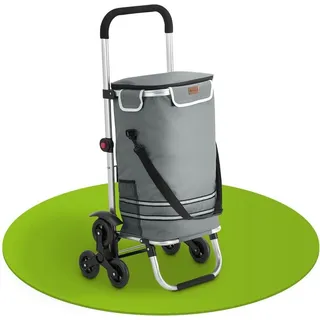 Juskys 3in1 Einkaufstrolley Grau
