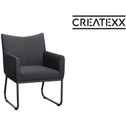 CLEMENTO Lyon Dining Stuhl Zwei Fuß Aluminium Createxx - Anthrazit