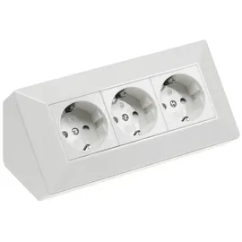 ChiliTec Schuko-Steckdose 3-fach Weiß 2 St.