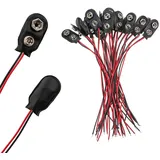 SENZEAL 20PCS 15cm 9V I-Typ Batterie Steckverbinder Leder Drahtlänge für LED-Lichtleisten, Spielzeugen, Telefonen, Beleuchtungskörpern, Fernbedienungen kleinen elektronischen Produkten
