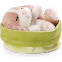 NICI Sleeping Pets Hase cappuccino im grünen Körbchen 12cm