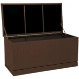 Polyrattan Gartenkissenbox Gartentruhe Auflagenbox Kissenbox Aufbewahrungsbox - braun